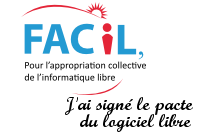 Logo de FACIL pour ceux qui signent le Pacte du logiciel libre