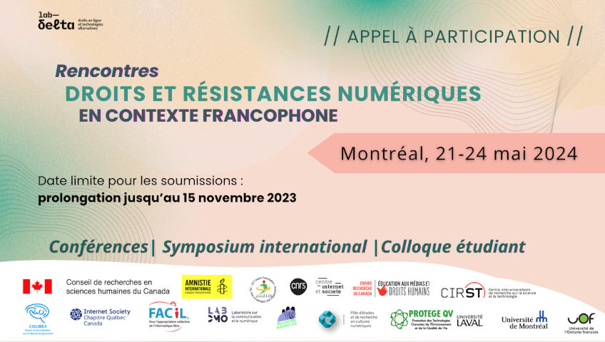 Rencontres Droits et résistances numériques en contexte francophone